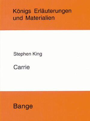 cover image of Carrie. Textanalyse und Interpretation.